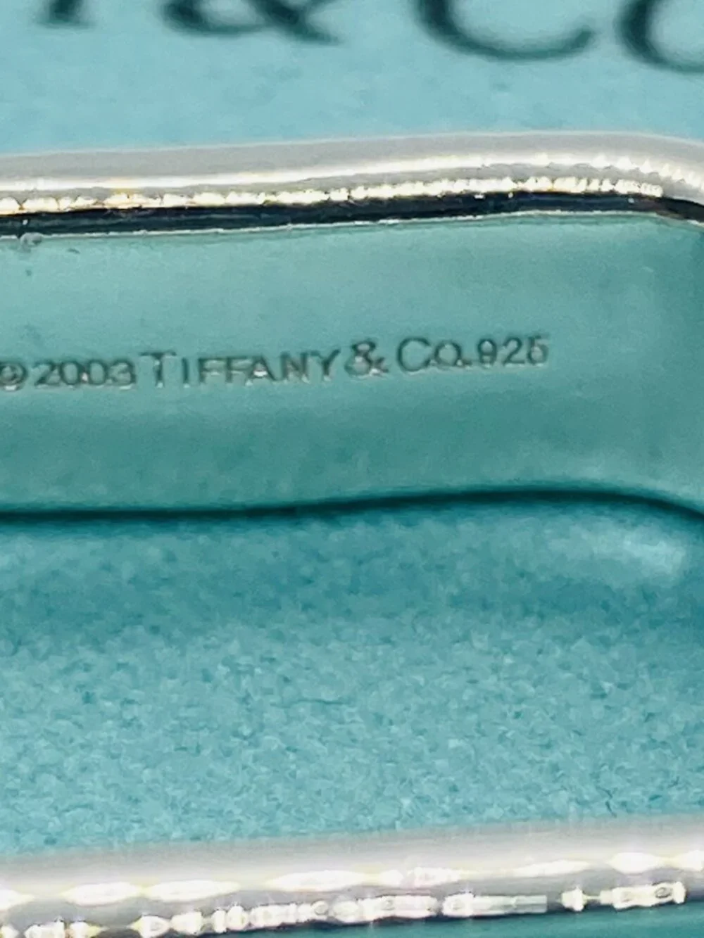 Tiffany & Co Sterling Silve 925 Square 1837 Ring